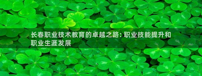 j9九游会入口|长春职业技术教育的卓越之路: 职业技能提升和
职业生涯发展